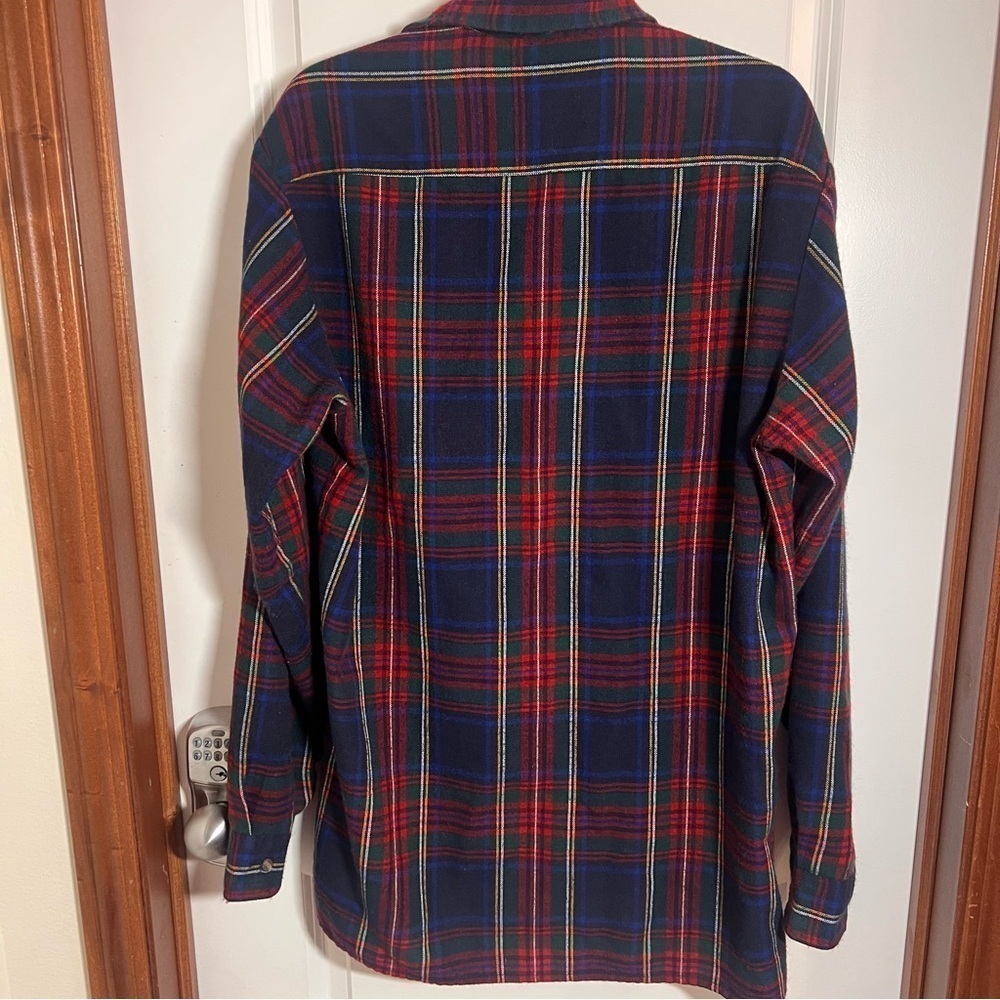 VTG 90s Backpacker Sportswear Mens Large Tall Tartan Plaid Flannel​​ - Picture 2 of 6